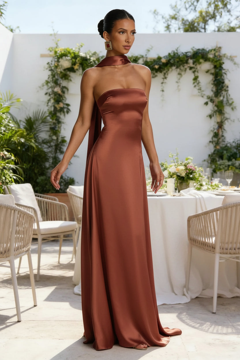 Serena Maxi-jurk met Sjaalkraag