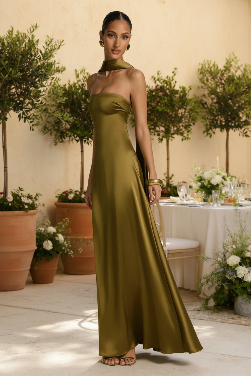 Serena Maxi-jurk met Sjaalkraag