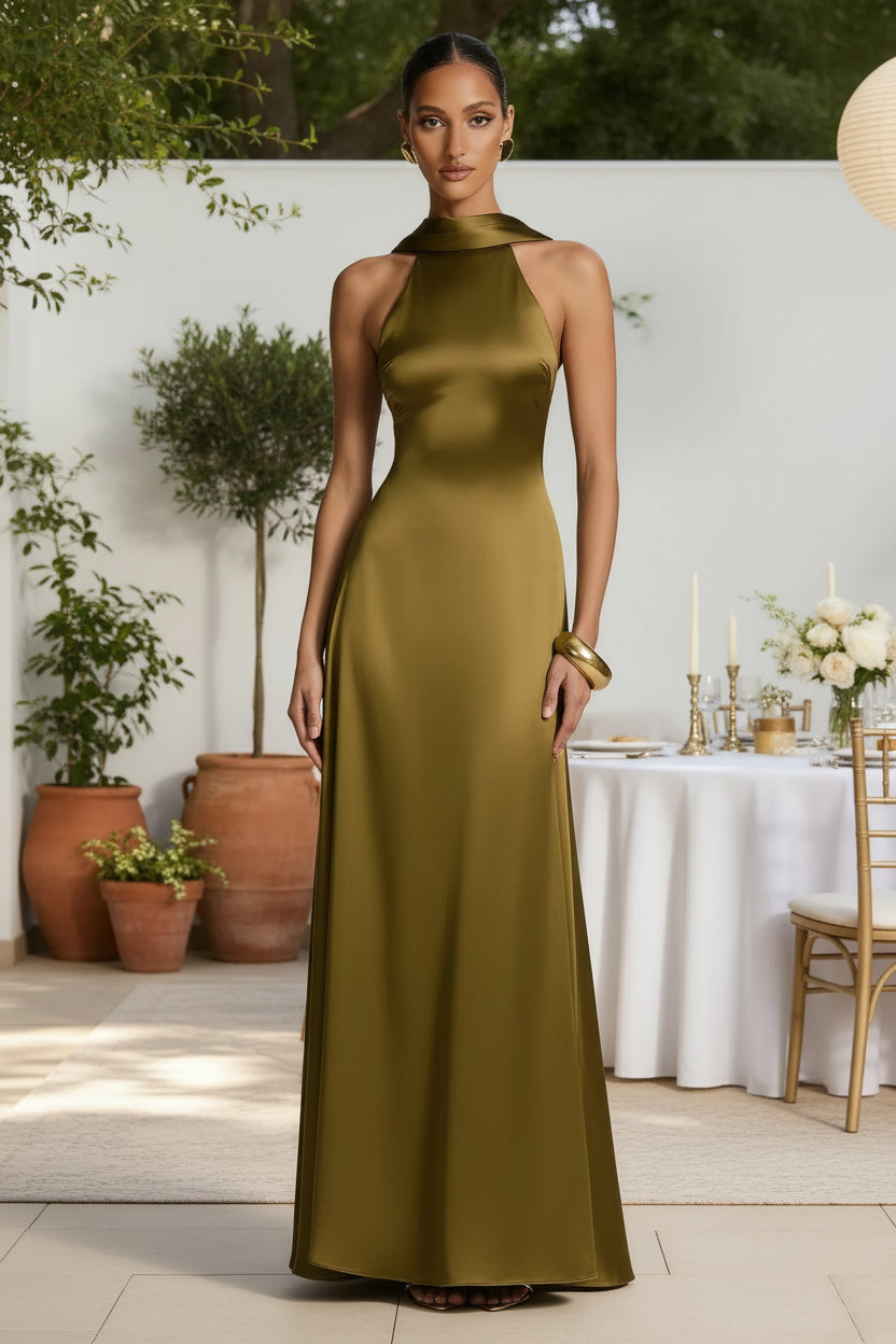 Serena Maxi-jurk met Sjaalkraag