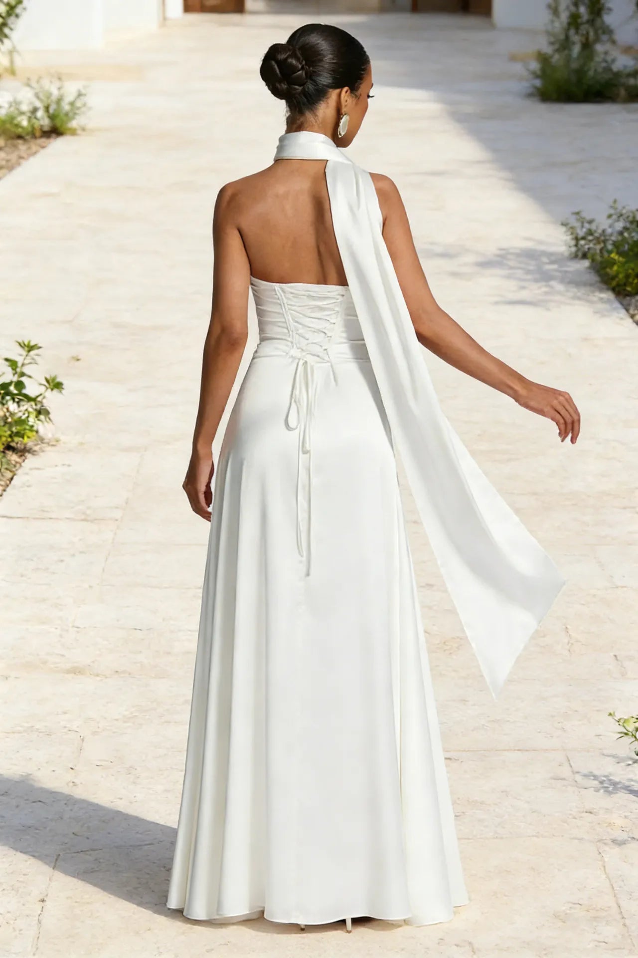 Serena Maxi-jurk met Sjaalkraag