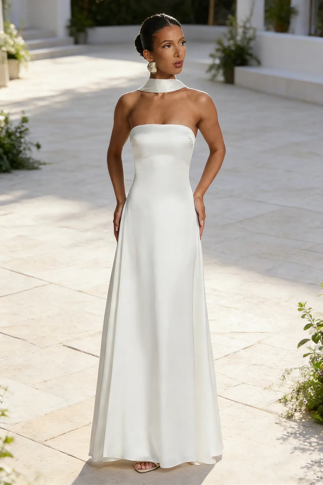 Serena Maxi-jurk met Sjaalkraag