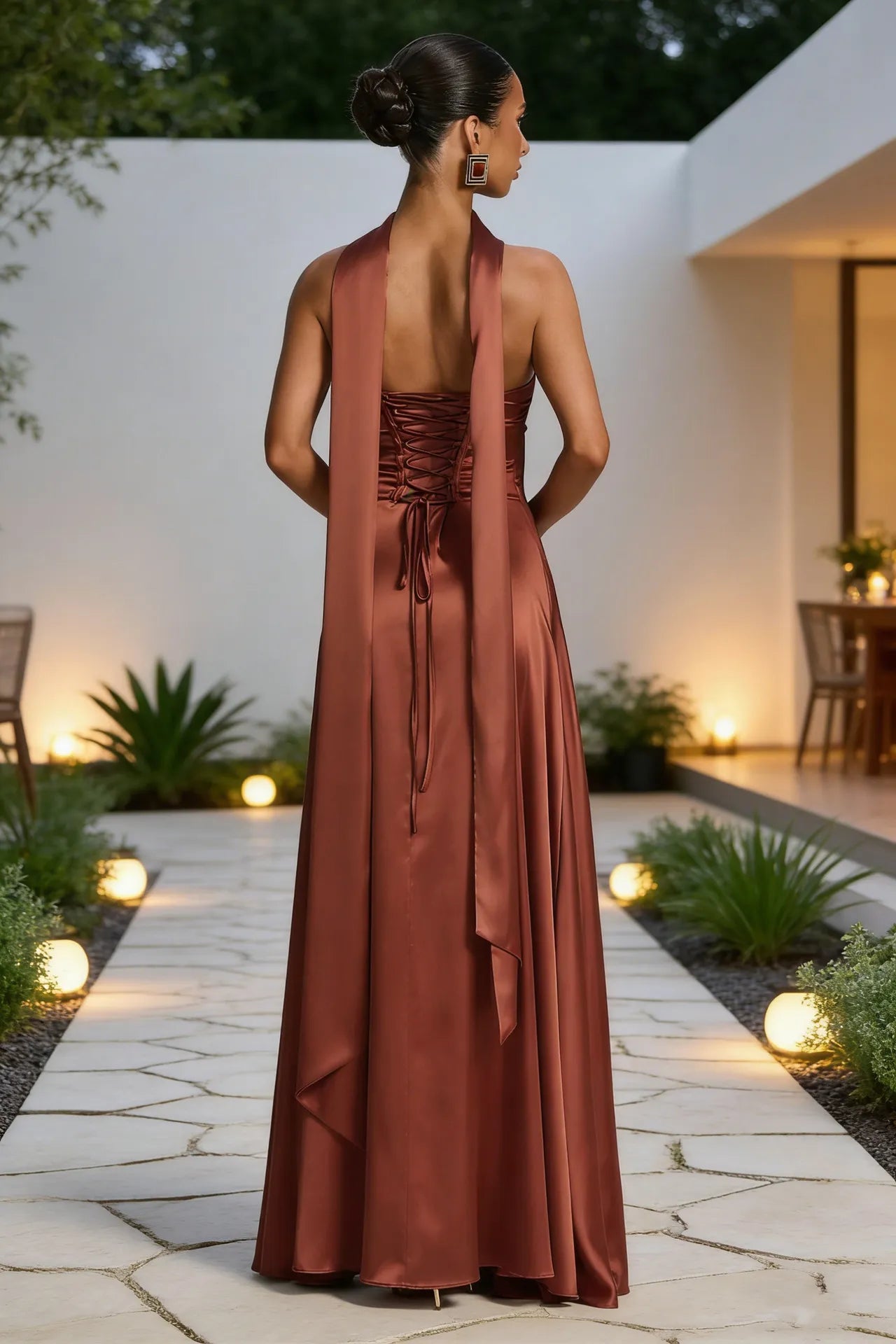Serena Maxi-jurk met Sjaalkraag