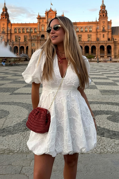 Bianca Witte Bubble Mini-jurk
