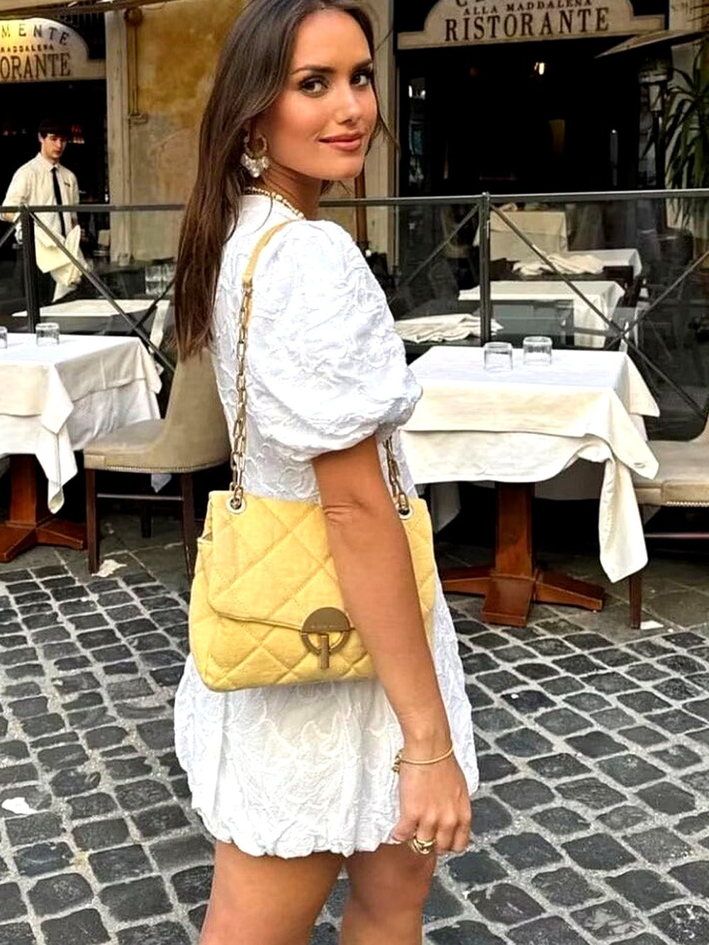 Bianca Witte Bubble Mini-jurk